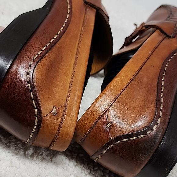 JOHNSTON MURPHY LEATHER LOAFER TASSEL ROPE HORSEBIT MEN 11.0 NICE STITCHING GUC - Picture 14 of 16